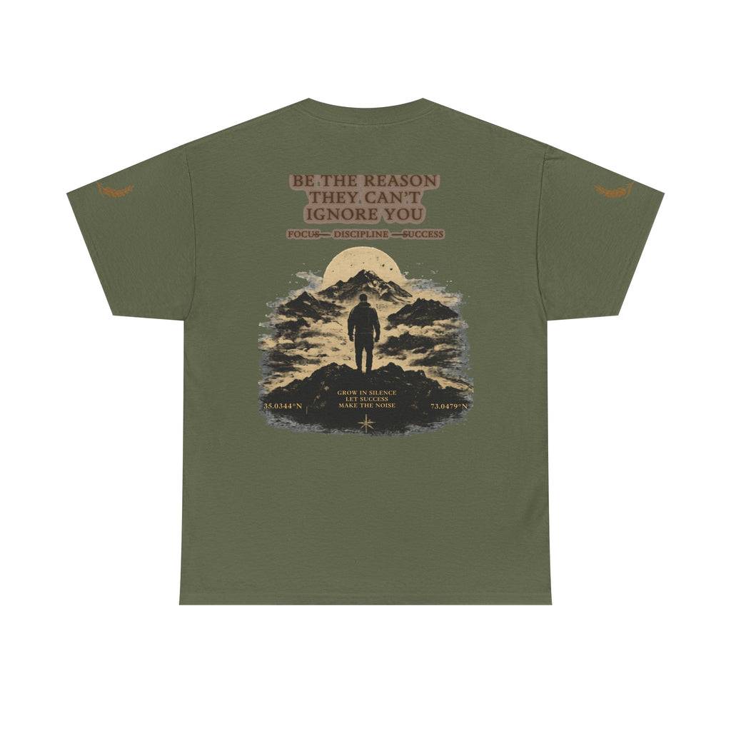 Motivational Statue Graphic Tee — "Discipline Builds Freedom" Inspirational Shirt