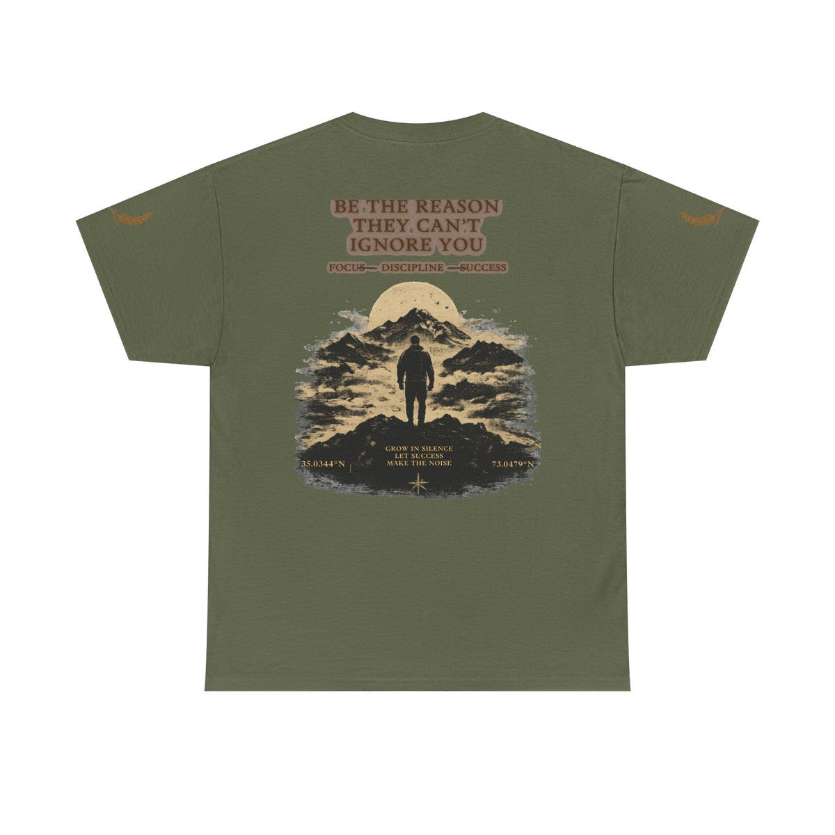 Motivational Statue Graphic Tee — "Discipline Builds Freedom" Inspirational Shirt