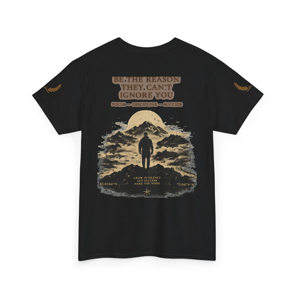 Motivational Statue Graphic Tee — "Discipline Builds Freedom" Inspirational Shirt