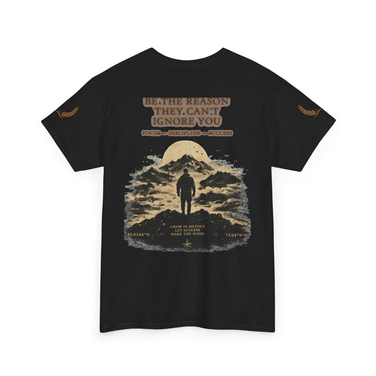 Motivational Statue Graphic Tee — "Discipline Builds Freedom" Inspirational Shirt