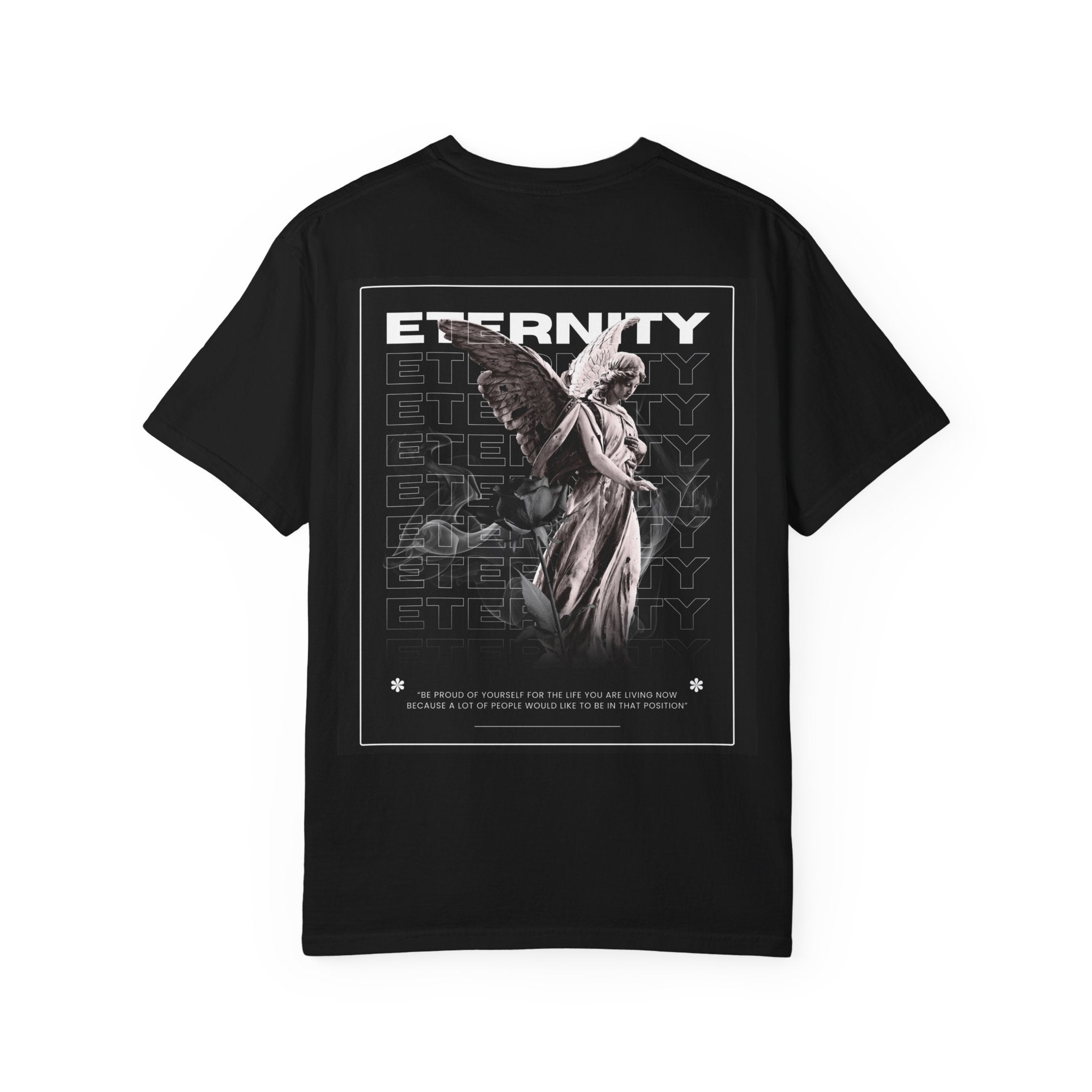 Eternity Angel Graphic T-Shirt — 'Always Keep a Positive Mindset' Vintage Gothic Tee