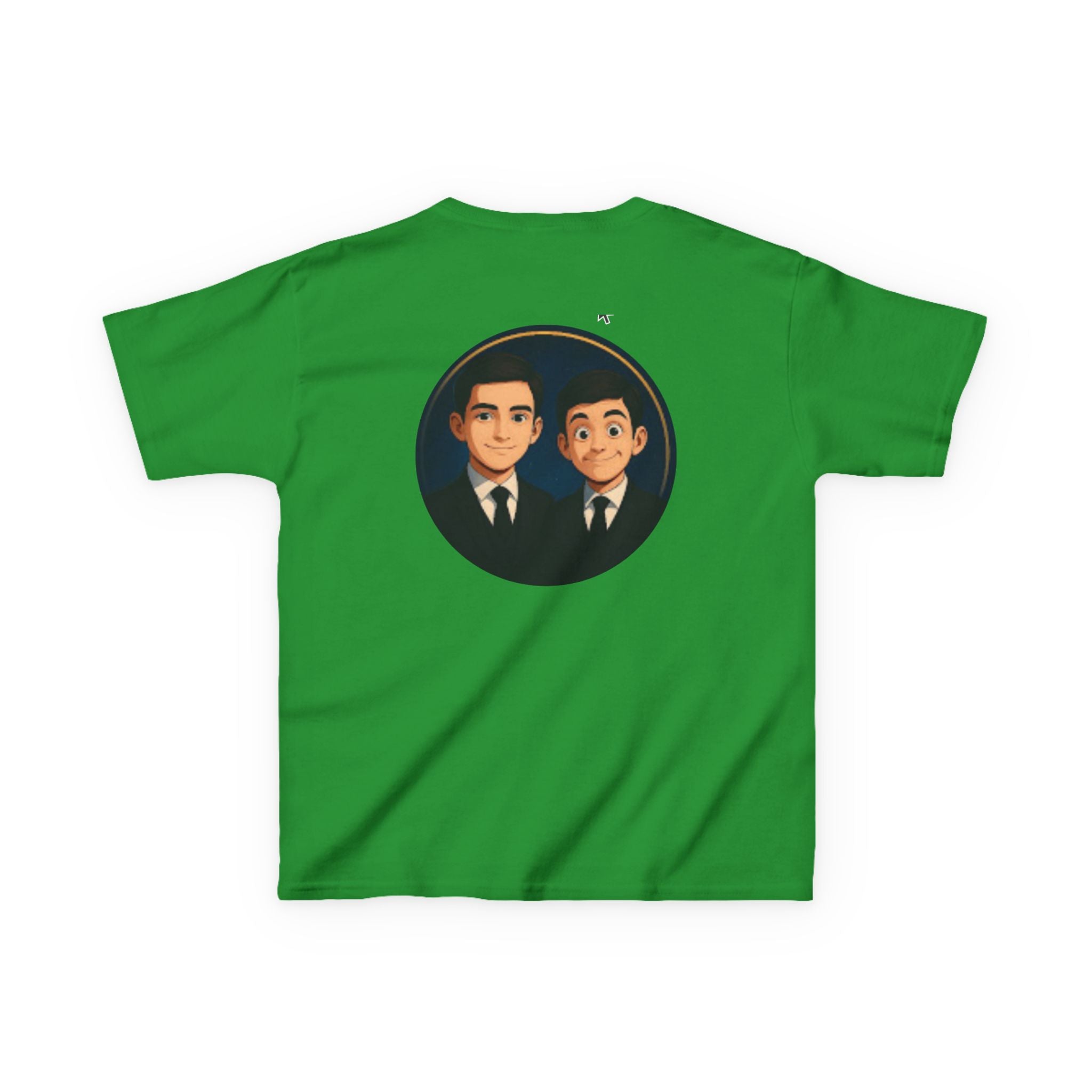 Kids Tee — Cute Cartoon Duo with "Subscribe" Badge (YouTube Fan Gift)