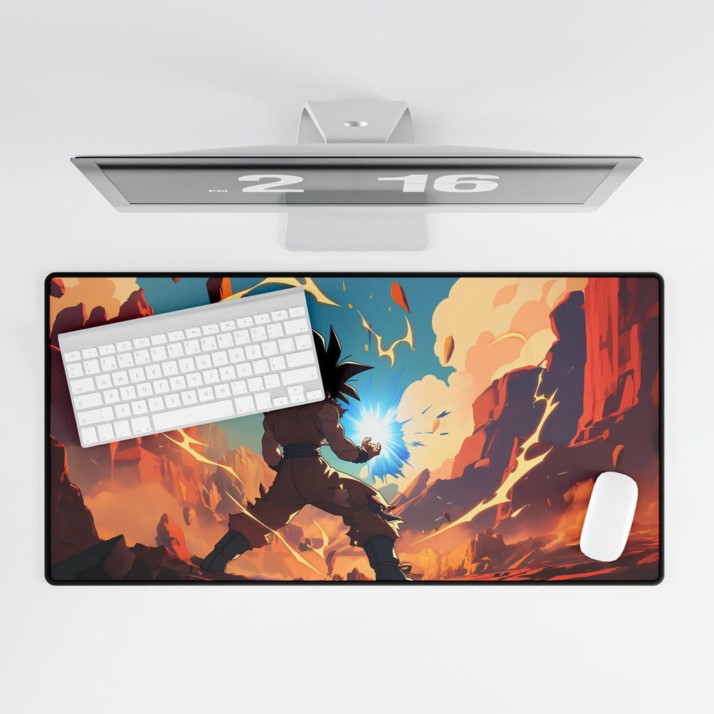 Dragon Warrior Energy Desk Mat — Large Anime Gaming Mousepad