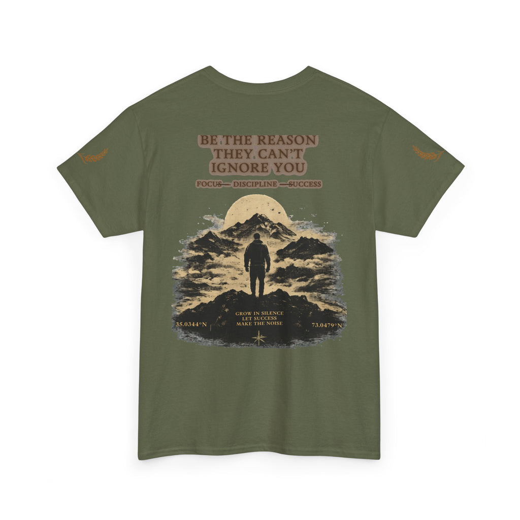 Motivational Statue Graphic Tee — "Discipline Builds Freedom" Inspirational Shirt