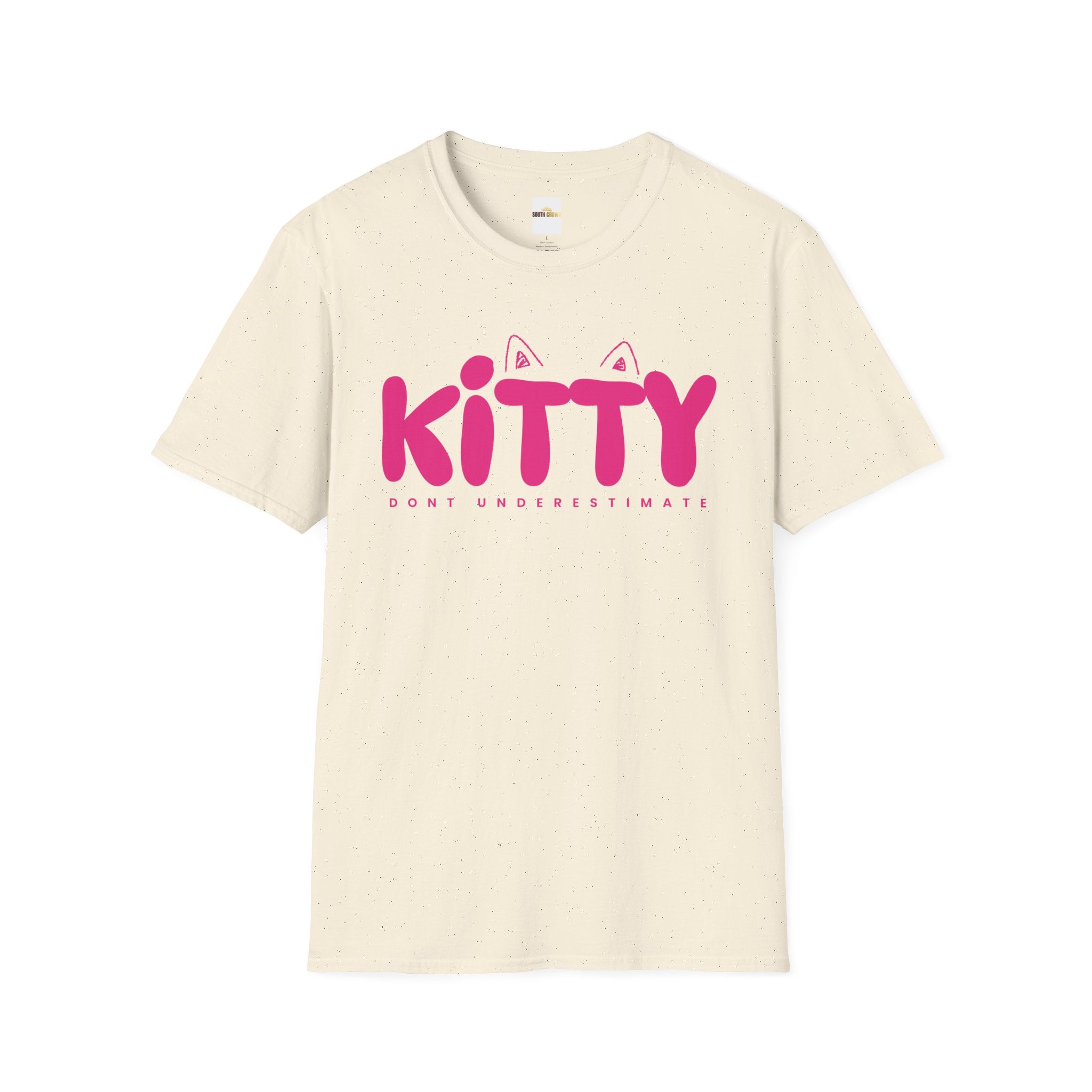 Kitty "Don't Underestimate Me" T-Shirt — Cute Pink Cat Graphic Tee