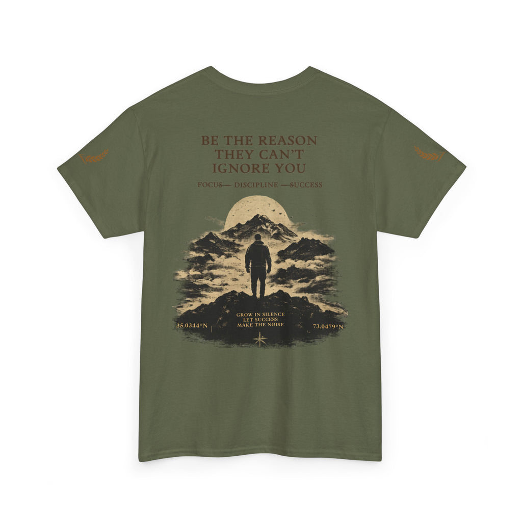 Motivational Statue Graphic Tee — "Discipline Builds Freedom" Inspirational Shirt