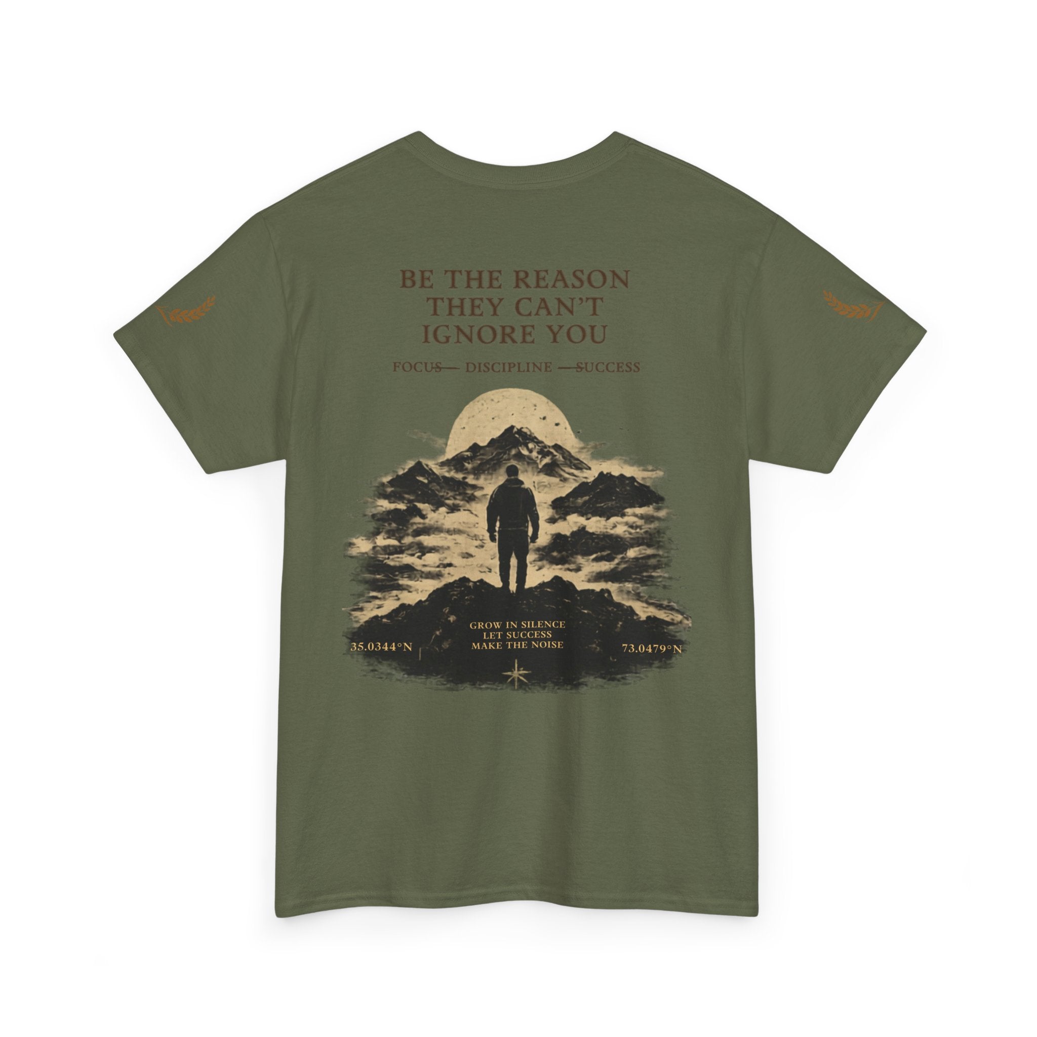 Motivational Statue Graphic Tee — "Discipline Builds Freedom" Inspirational Shirt