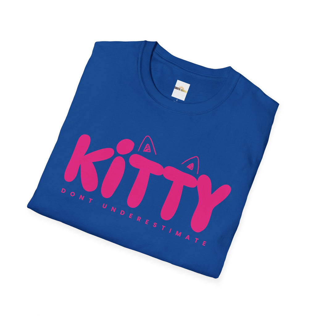 Kitty "Don't Underestimate Me" T-Shirt — Cute Pink Cat Graphic Tee