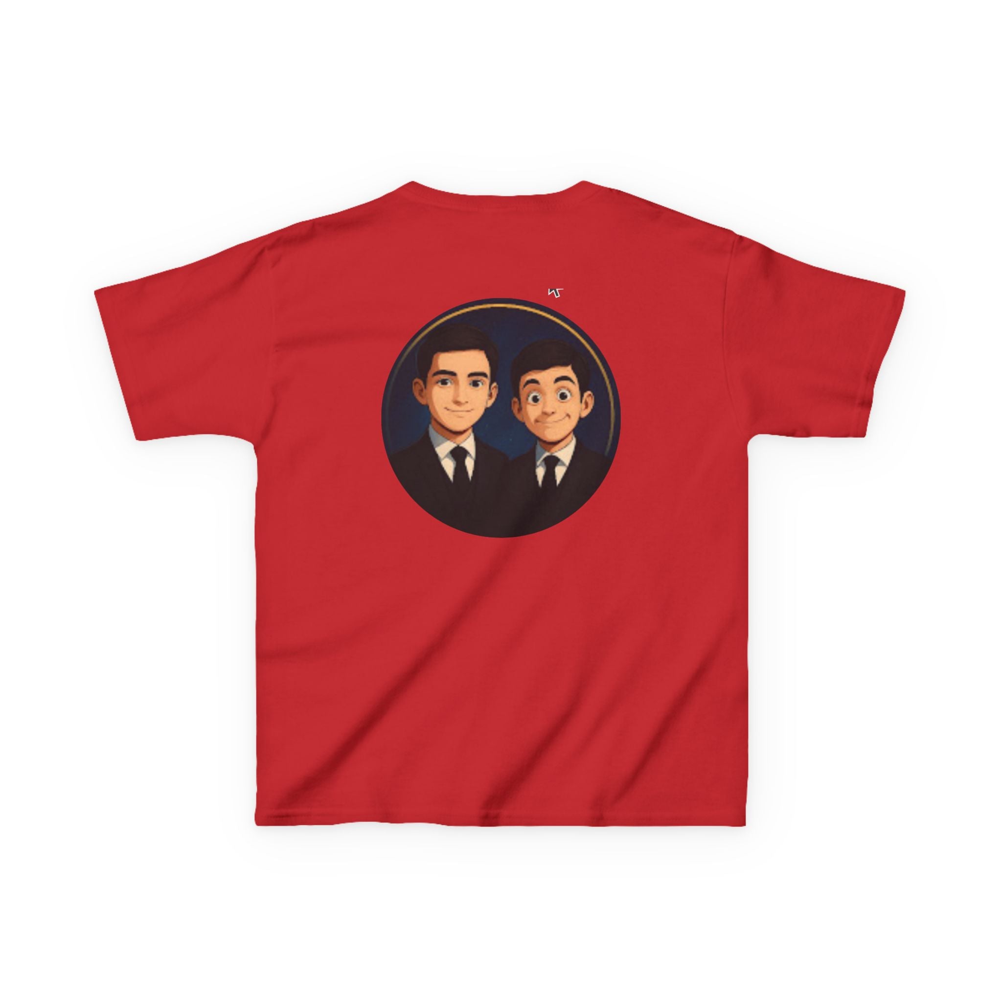 Kids Tee — Cute Cartoon Duo with "Subscribe" Badge (YouTube Fan Gift)