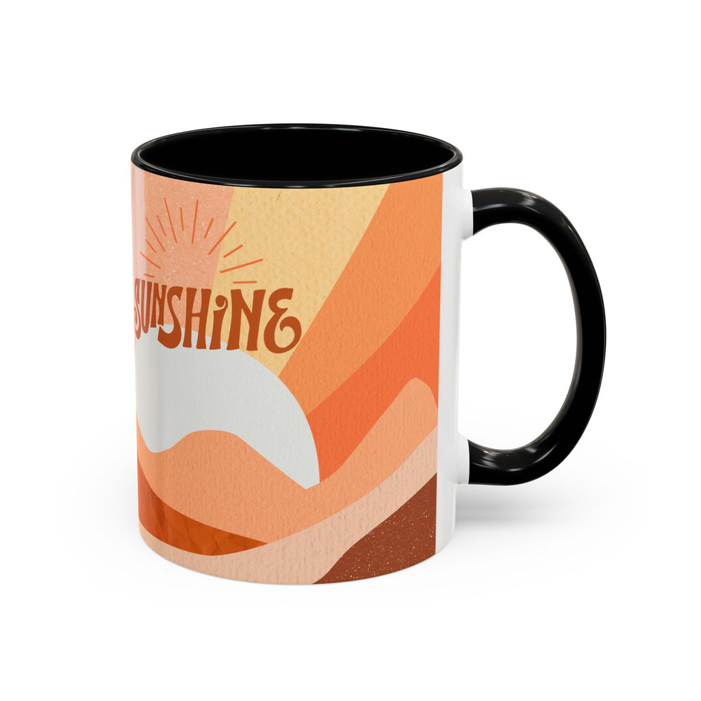 Sunshine Retro Coffee Mug — Vintage 70s Sunrise "Sunshine" Design