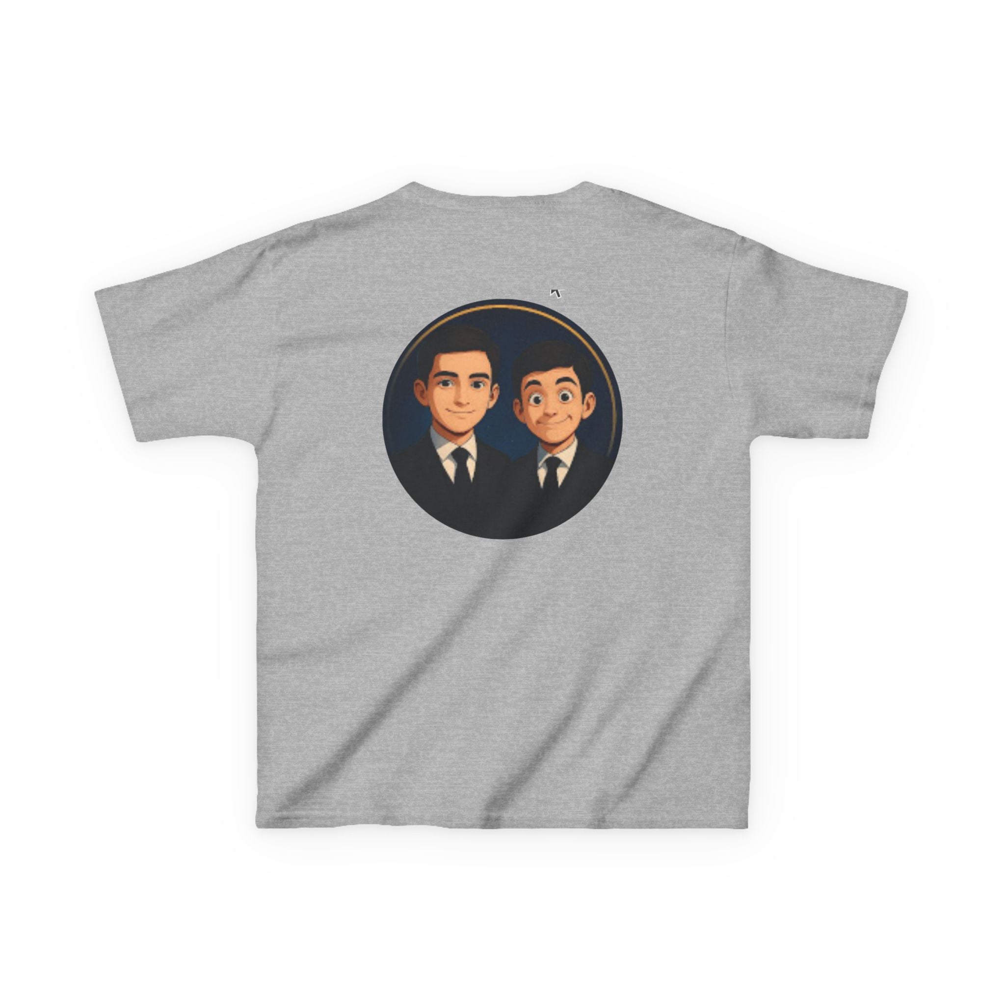 Kids Tee — Cute Cartoon Duo with "Subscribe" Badge (YouTube Fan Gift)