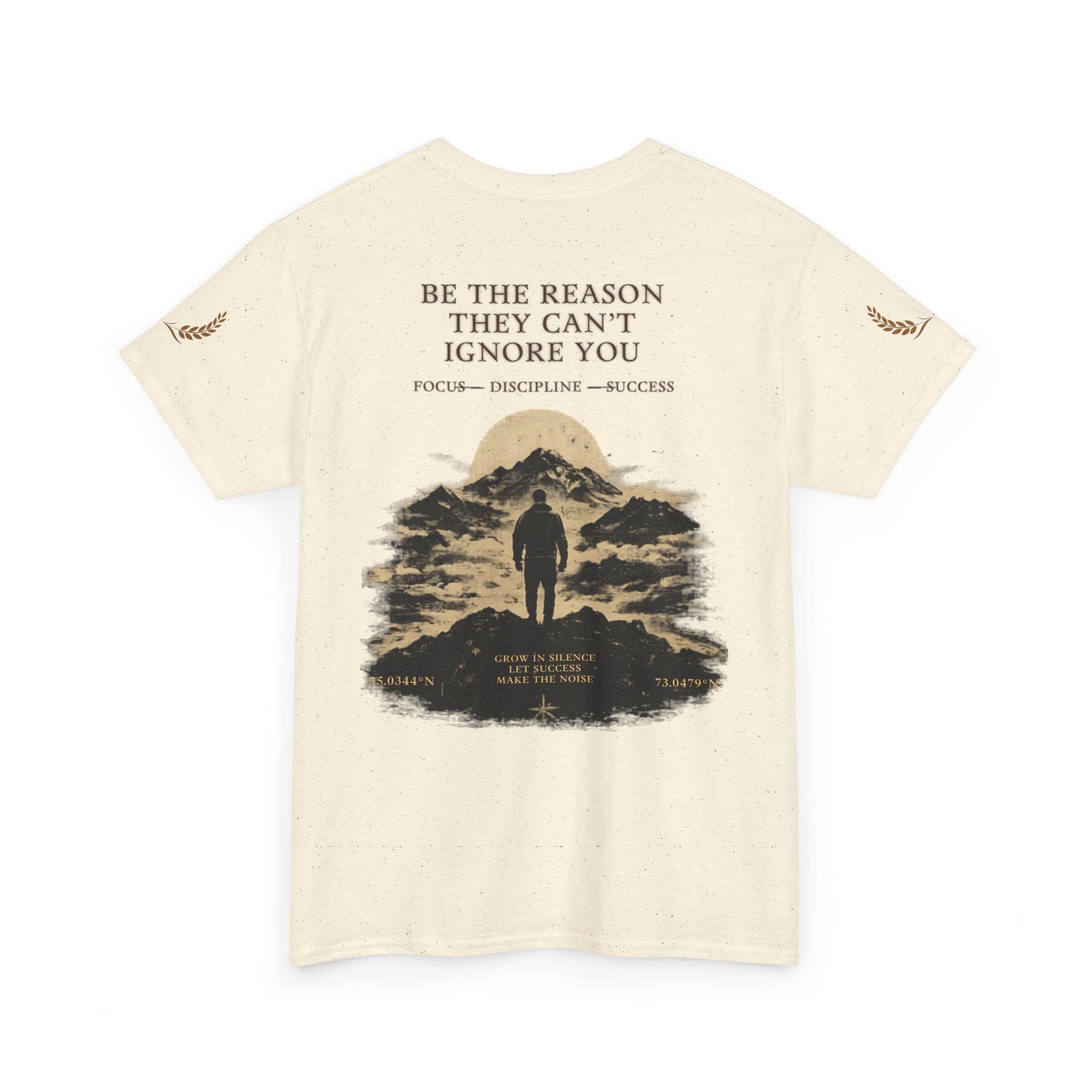 Motivational Statue Graphic Tee — "Discipline Builds Freedom" Inspirational Shirt