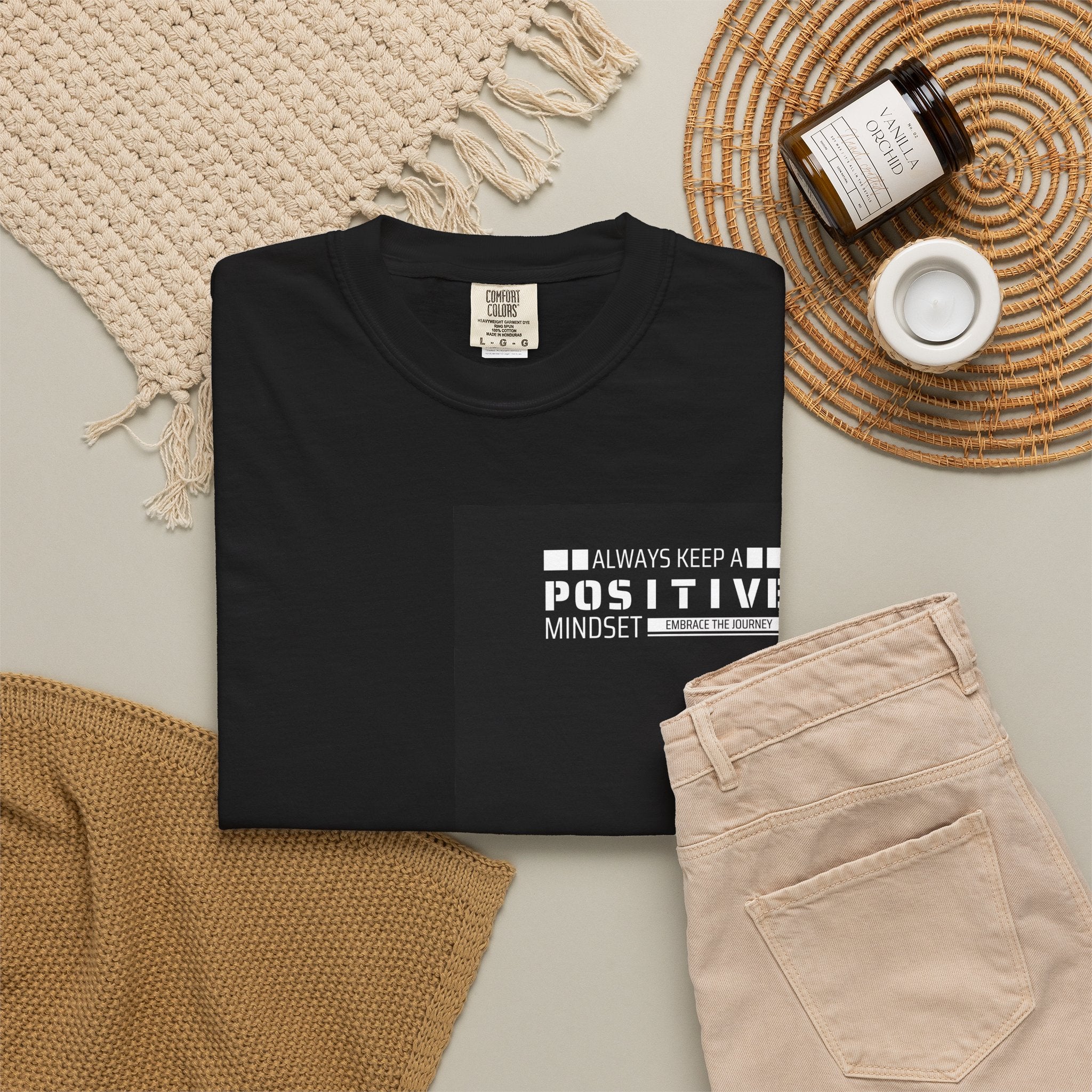 Eternity Angel Graphic T-Shirt — 'Always Keep a Positive Mindset' Vintage Gothic Tee