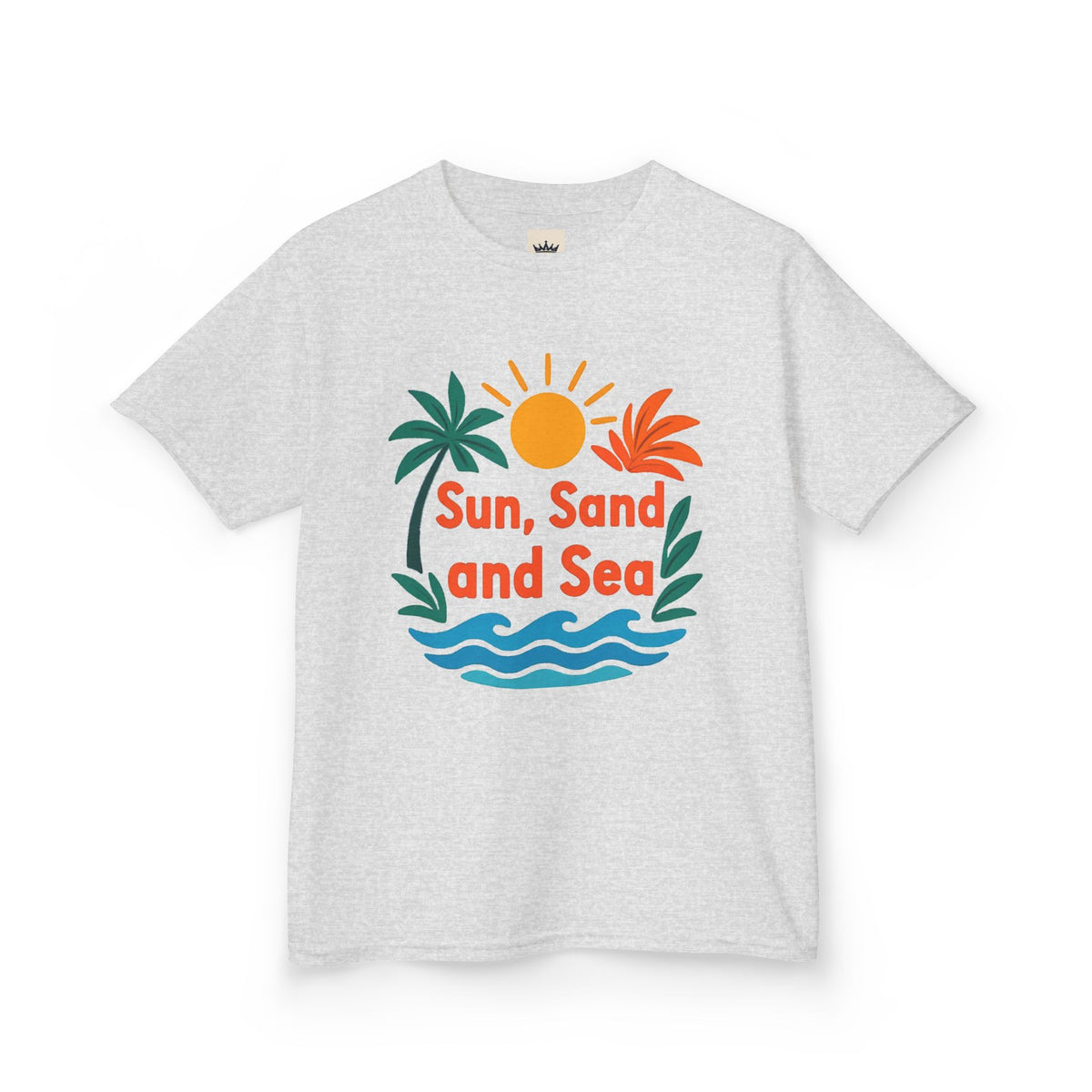 Kids Tee — "Sun, Sand and Sea" Beach Graphic T-Shirt
