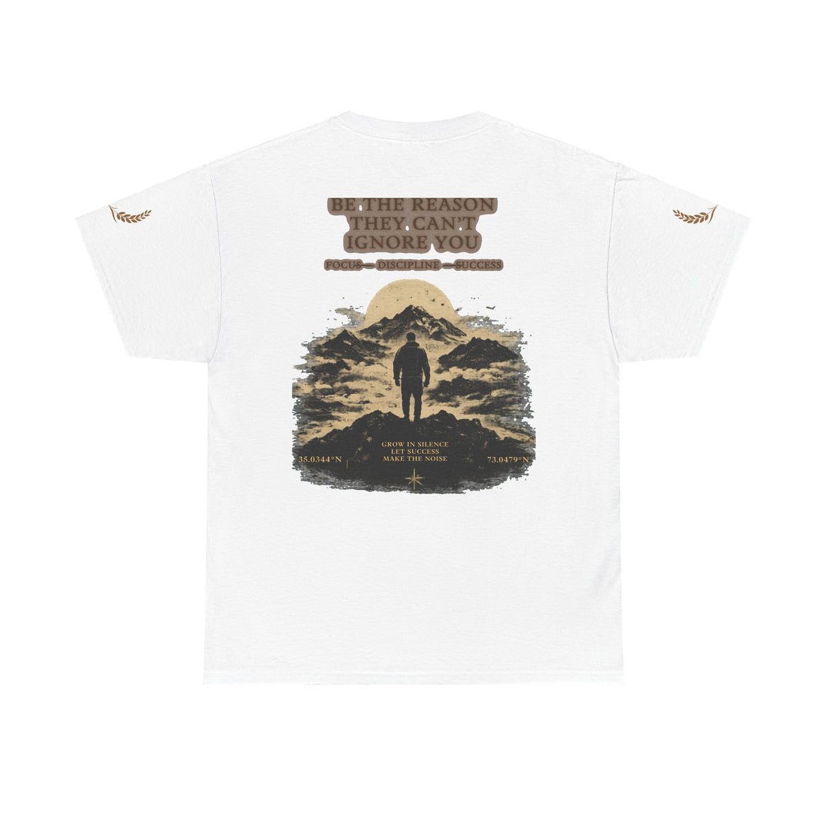 Motivational Statue Graphic Tee — "Discipline Builds Freedom" Inspirational Shirt