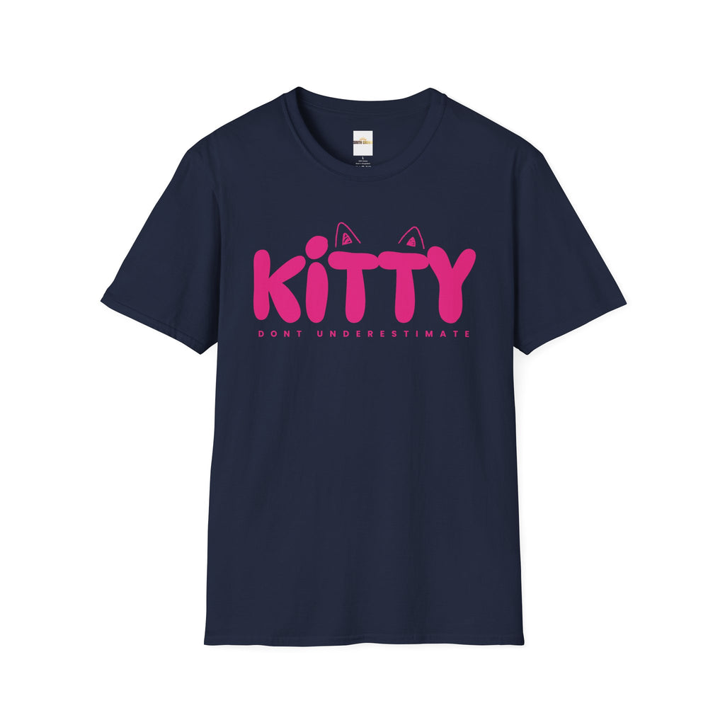 Kitty "Don't Underestimate Me" T-Shirt — Cute Pink Cat Graphic Tee