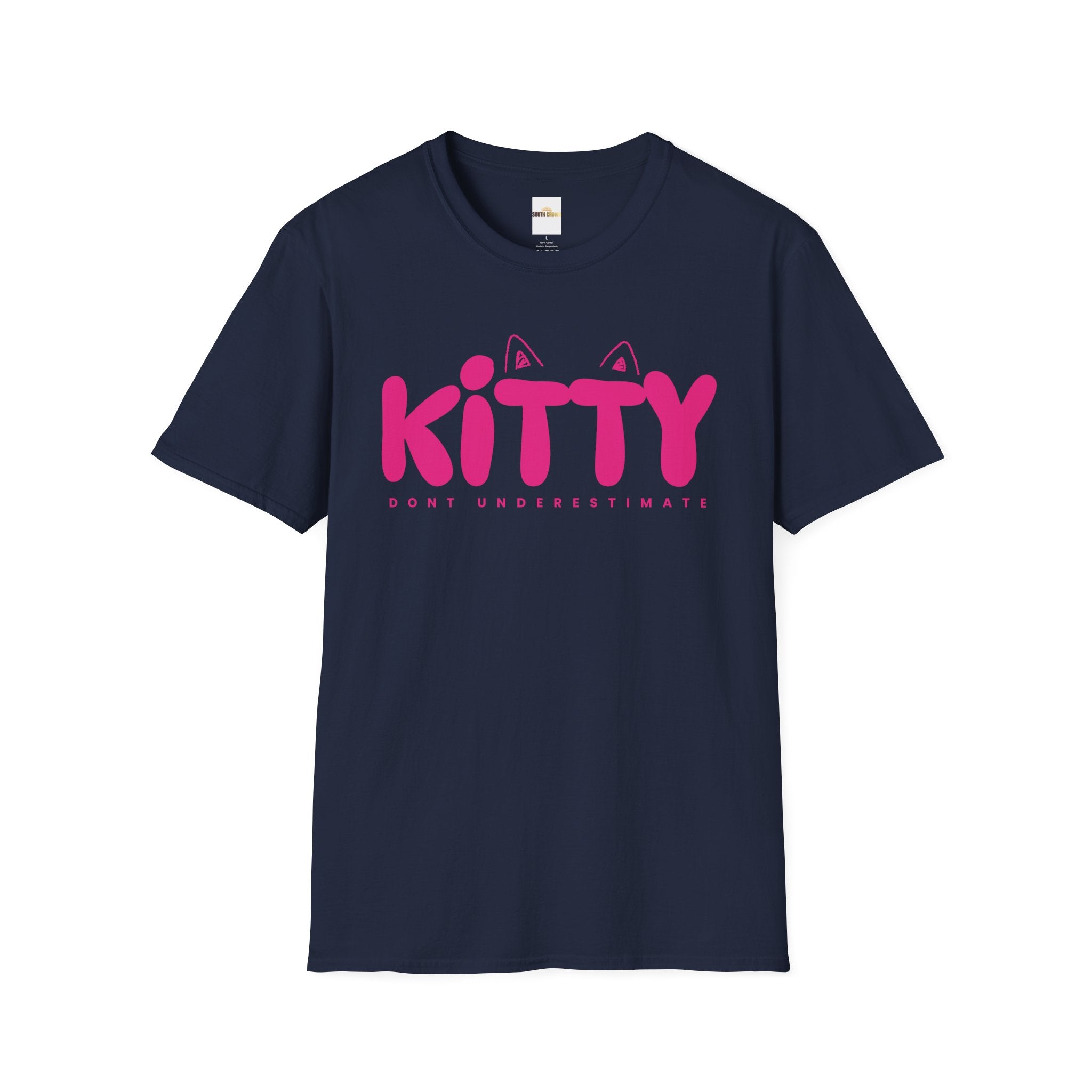 Kitty "Don't Underestimate Me" T-Shirt — Cute Pink Cat Graphic Tee
