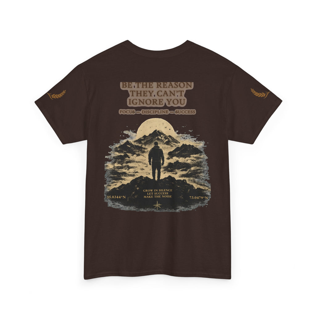 Motivational Statue Graphic Tee — "Discipline Builds Freedom" Inspirational Shirt