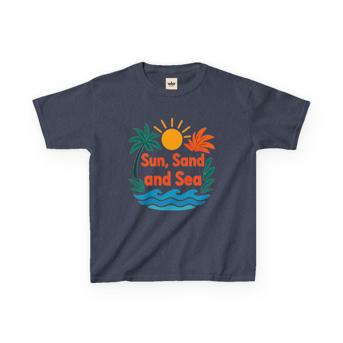 Kids Tee — "Sun, Sand and Sea" Beach Graphic T-Shirt
