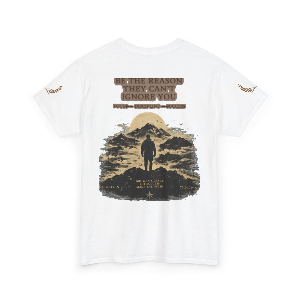 Motivational Statue Graphic Tee — "Discipline Builds Freedom" Inspirational Shirt
