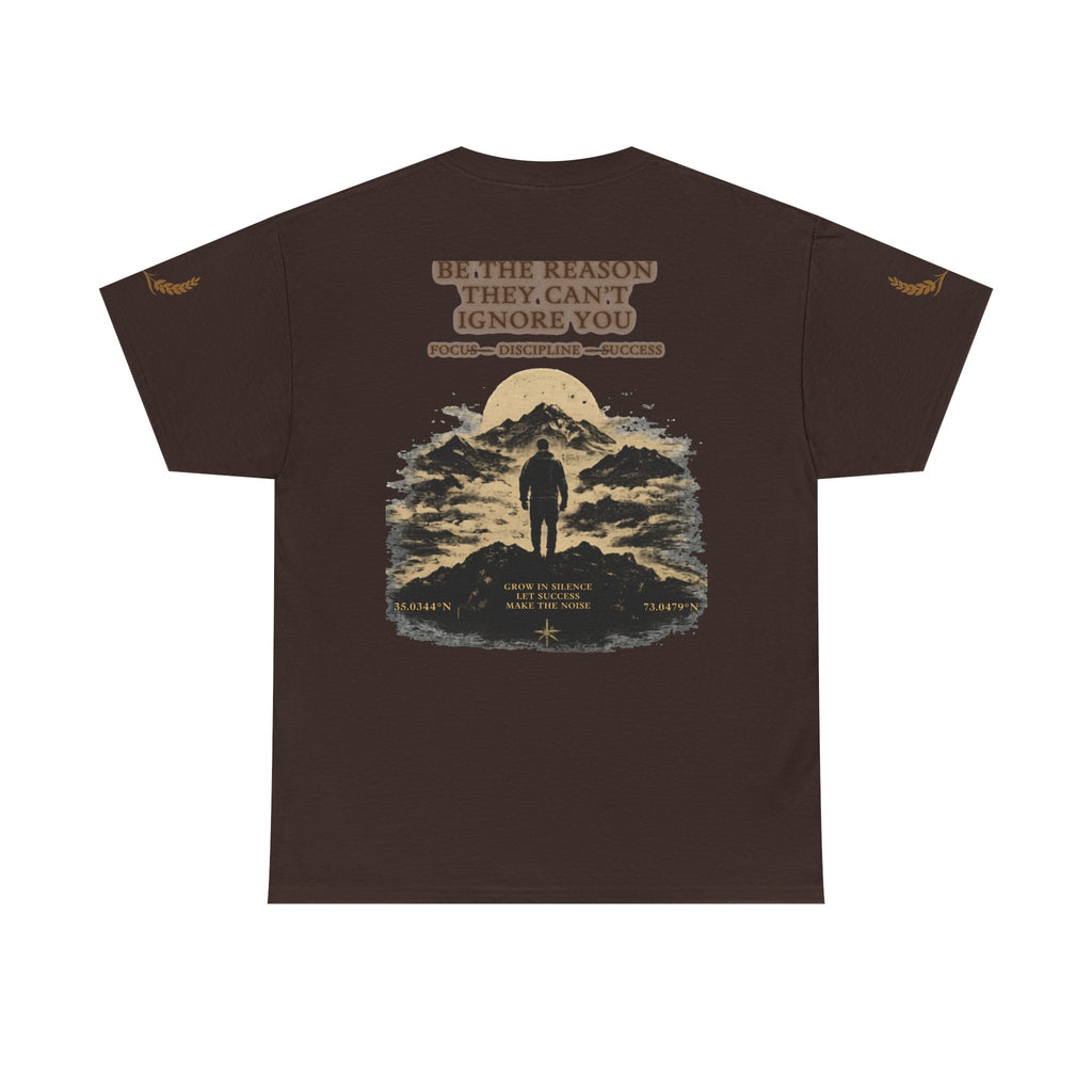 Motivational Statue Graphic Tee — "Discipline Builds Freedom" Inspirational Shirt