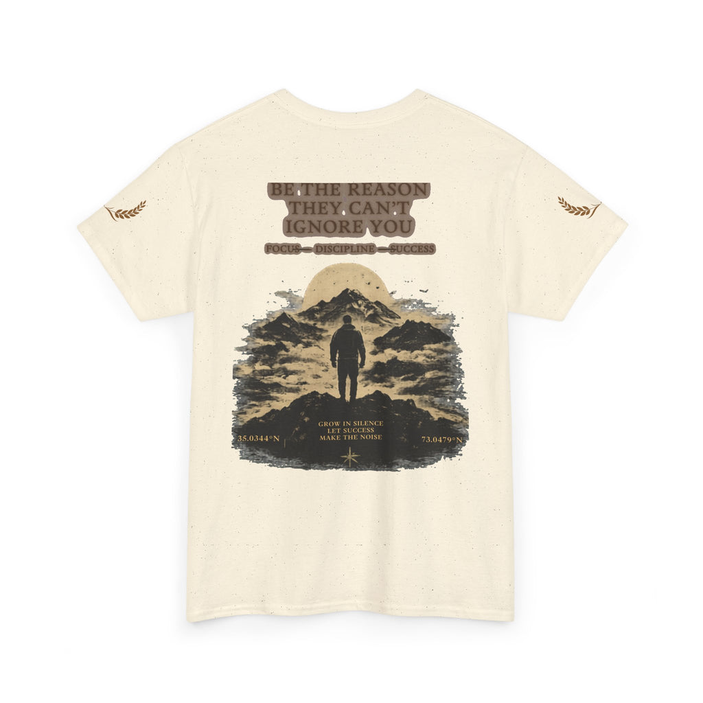 Motivational Statue Graphic Tee — "Discipline Builds Freedom" Inspirational Shirt