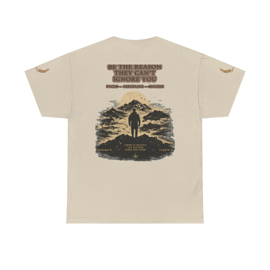 Motivational Statue Graphic Tee — "Discipline Builds Freedom" Inspirational Shirt