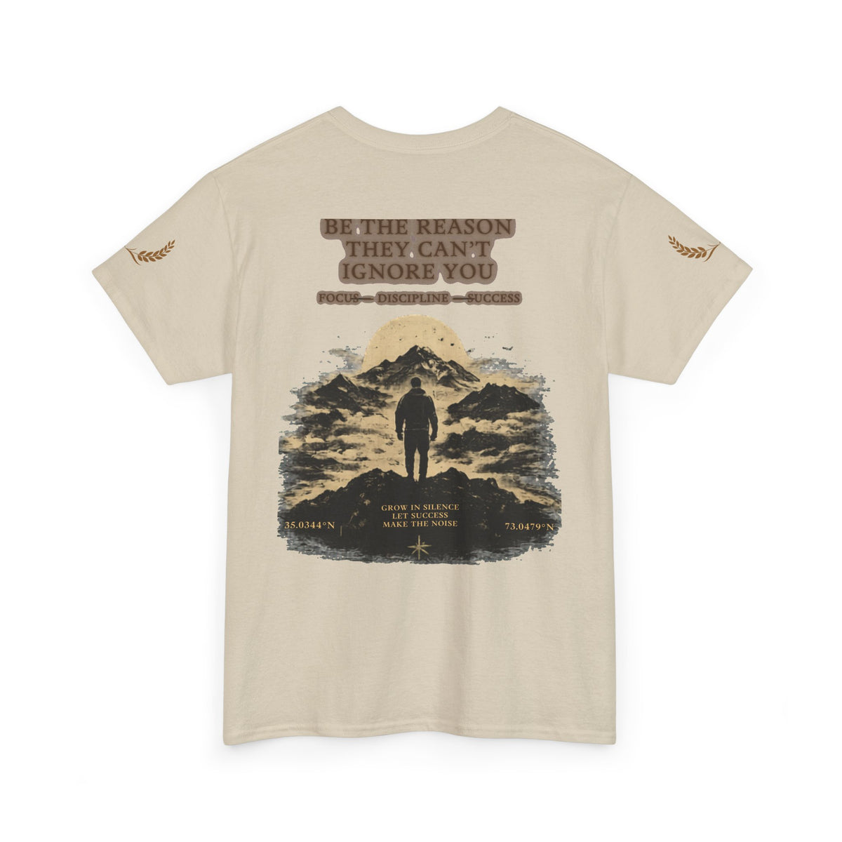 Motivational Statue Graphic Tee — "Discipline Builds Freedom" Inspirational Shirt