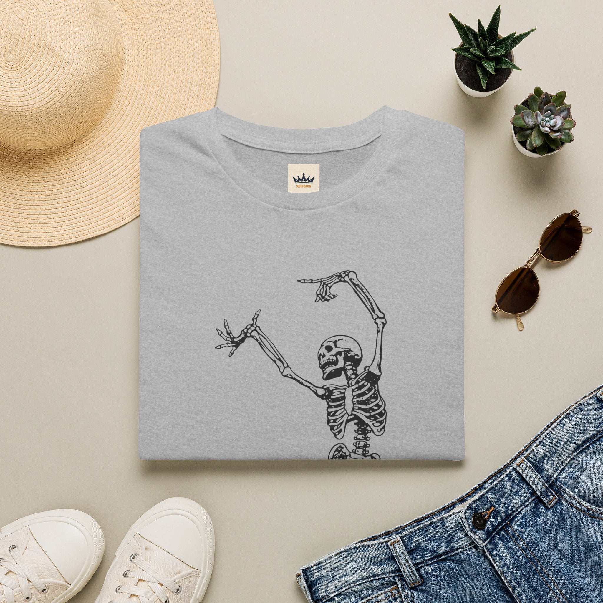 Dancing Skeleton T-Shirt — Vintage Skull Dance Graphic Tee