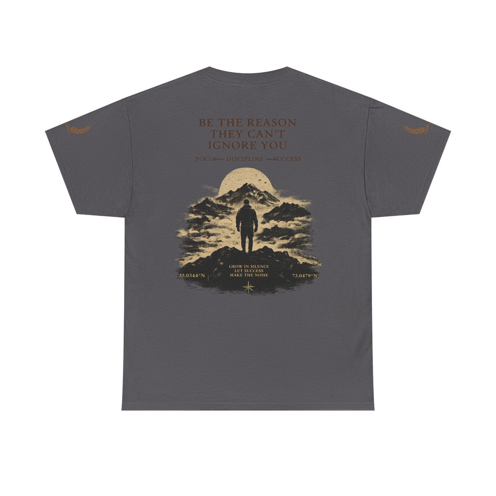 Motivational Statue Graphic Tee — "Discipline Builds Freedom" Inspirational Shirt