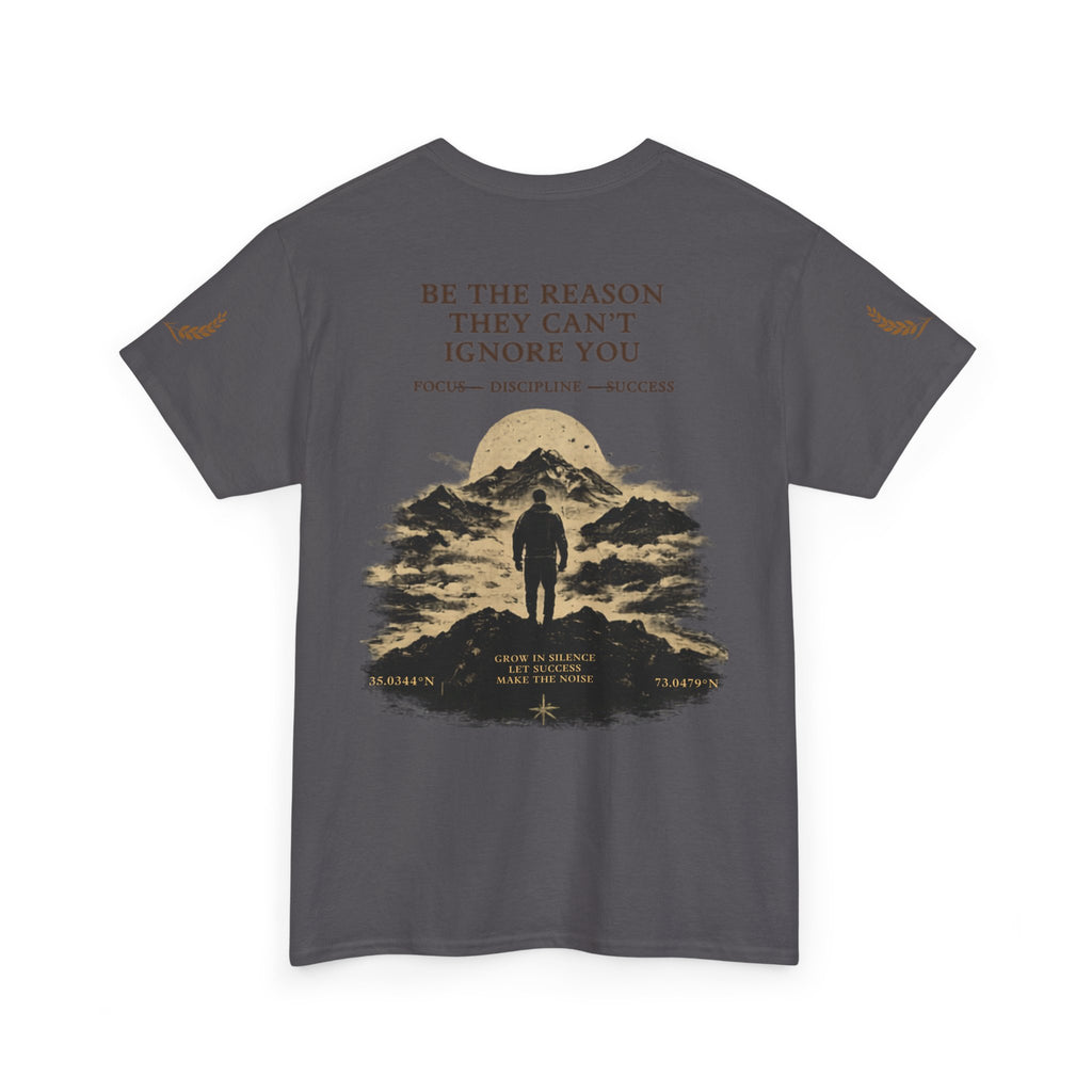 Motivational Statue Graphic Tee — "Discipline Builds Freedom" Inspirational Shirt
