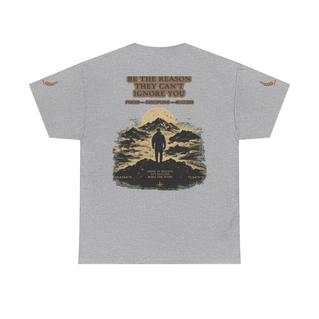 Motivational Statue Graphic Tee — "Discipline Builds Freedom" Inspirational Shirt