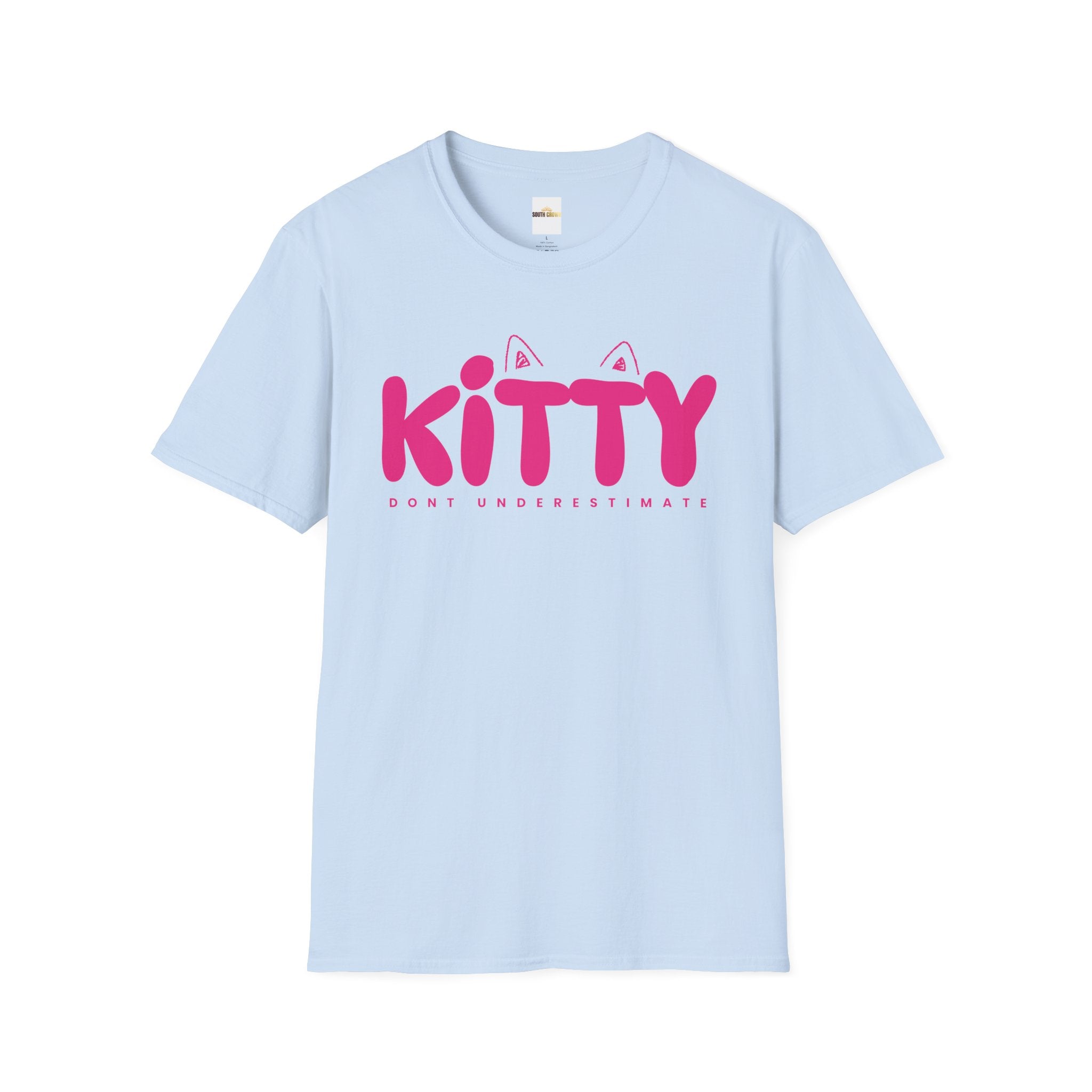 Kitty "Don't Underestimate Me" T-Shirt — Cute Pink Cat Graphic Tee