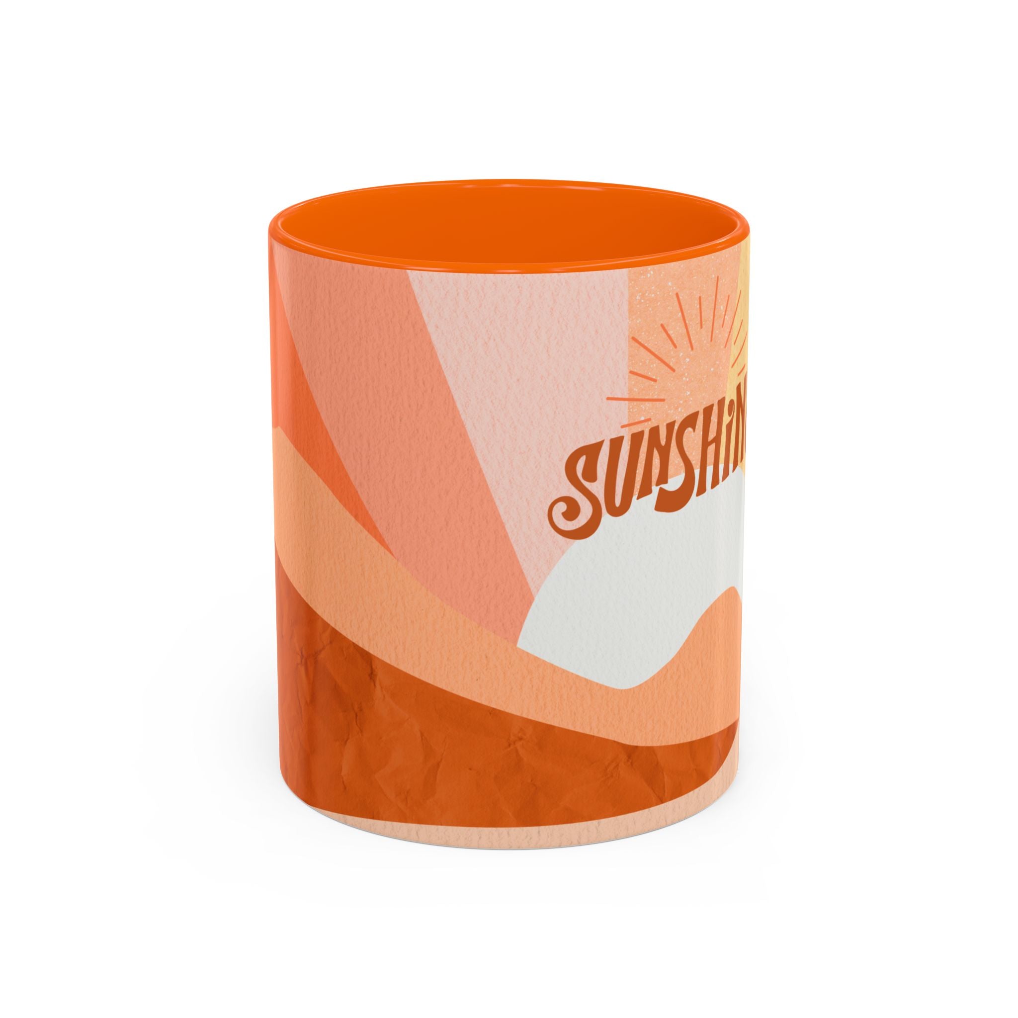Sunshine Retro Coffee Mug — Vintage 70s Sunrise "Sunshine" Design