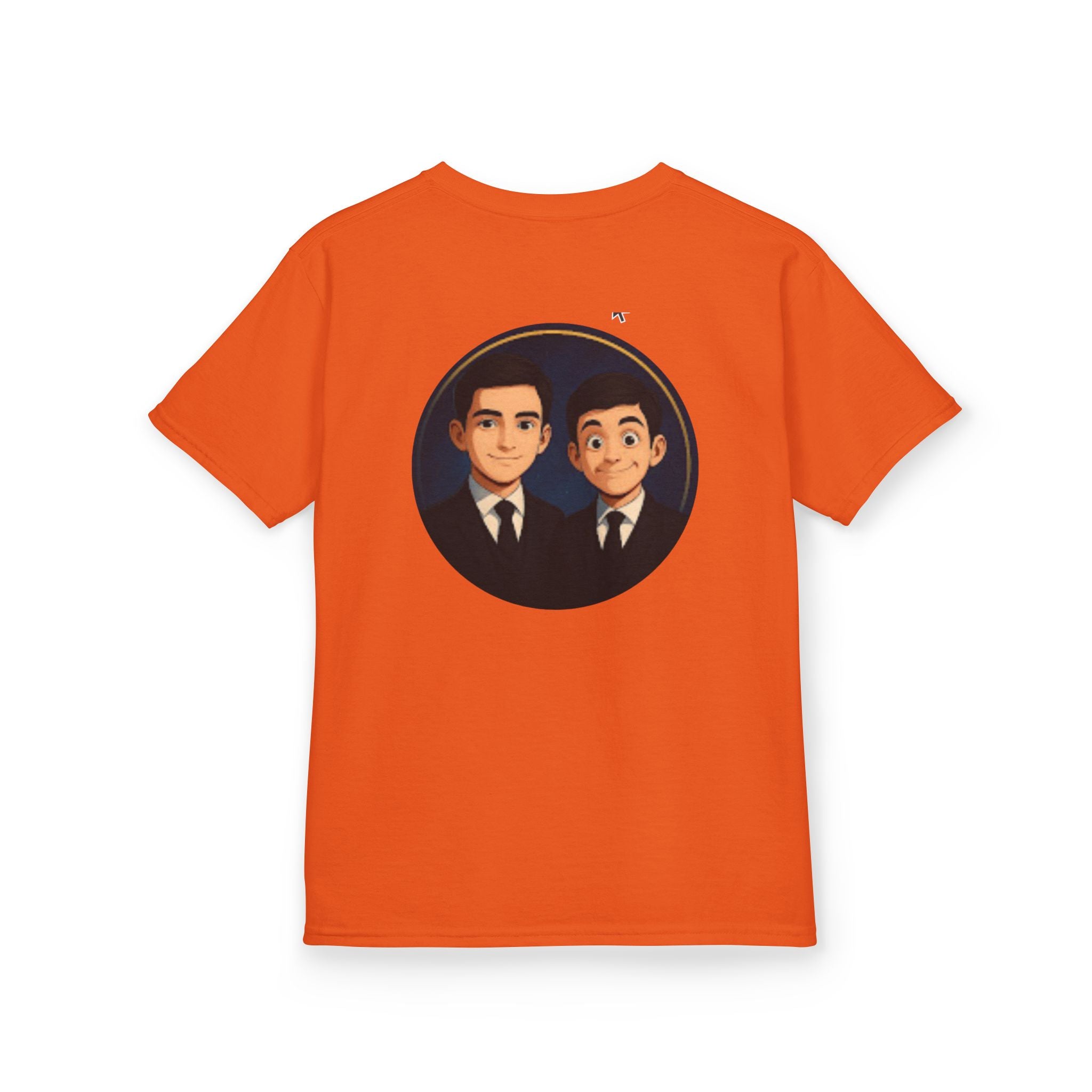 Kids Tee — Cute Cartoon Duo with "Subscribe" Badge (YouTube Fan Gift)