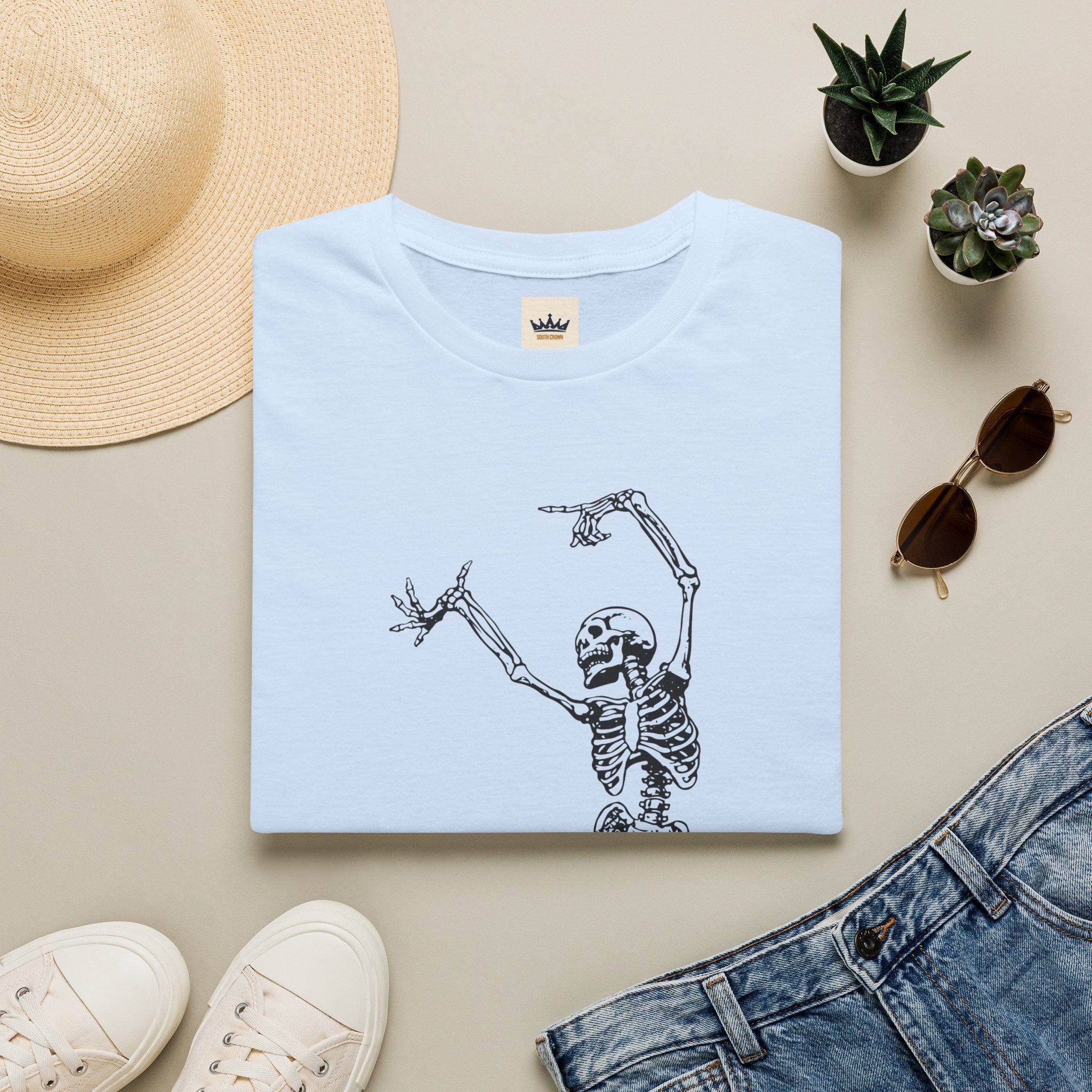 Dancing Skeleton T-Shirt — Vintage Skull Dance Graphic Tee
