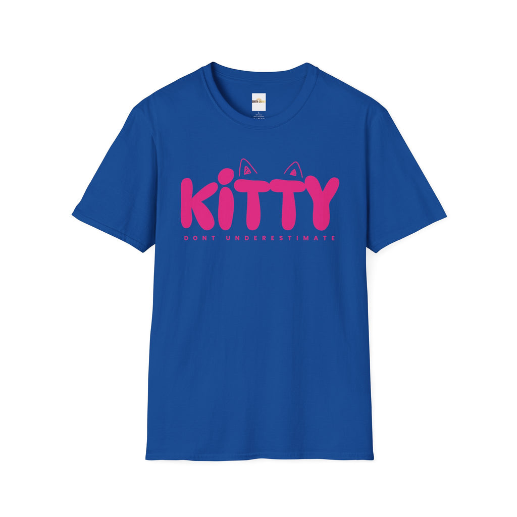 Kitty "Don't Underestimate Me" T-Shirt — Cute Pink Cat Graphic Tee