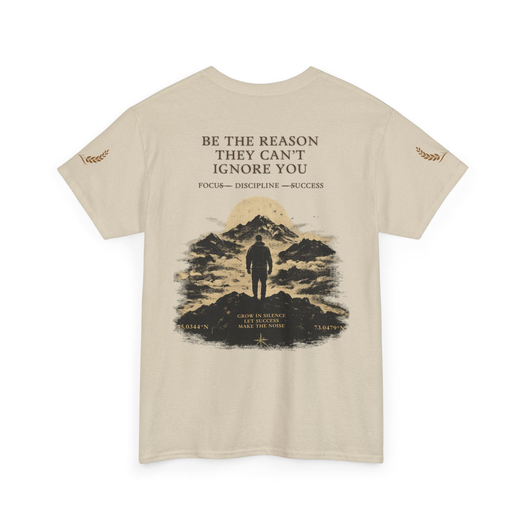 Motivational Statue Graphic Tee — "Discipline Builds Freedom" Inspirational Shirt