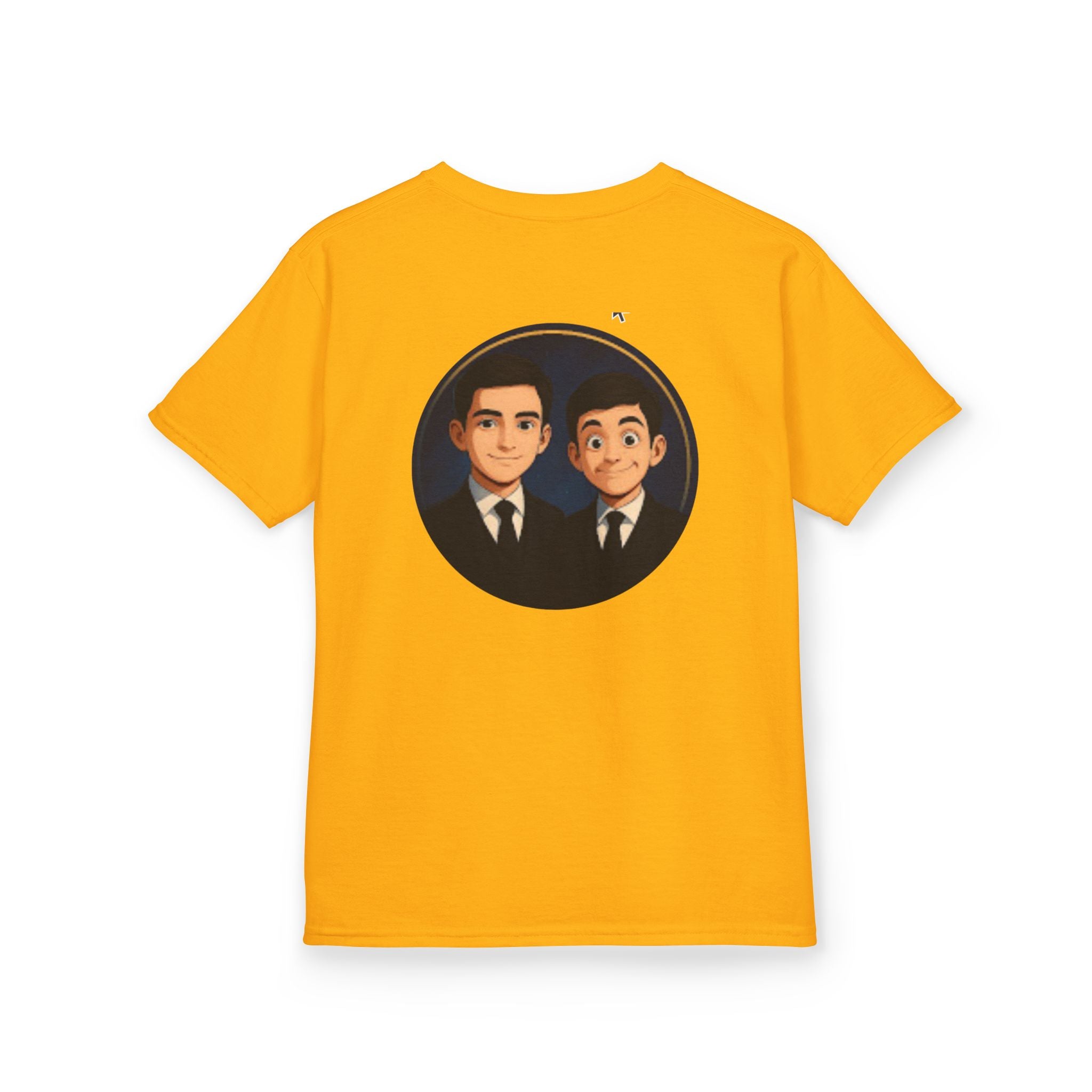 Kids Tee — Cute Cartoon Duo with "Subscribe" Badge (YouTube Fan Gift)