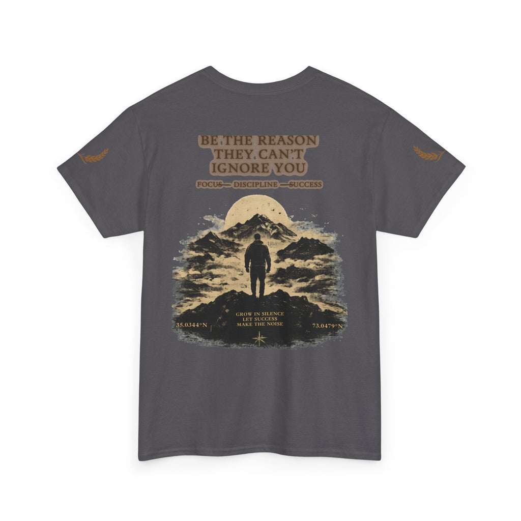 Motivational Statue Graphic Tee — "Discipline Builds Freedom" Inspirational Shirt