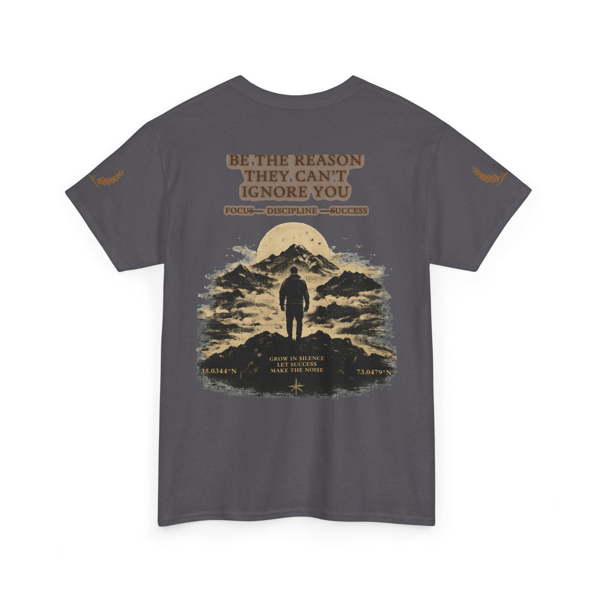 Motivational Statue Graphic Tee — "Discipline Builds Freedom" Inspirational Shirt