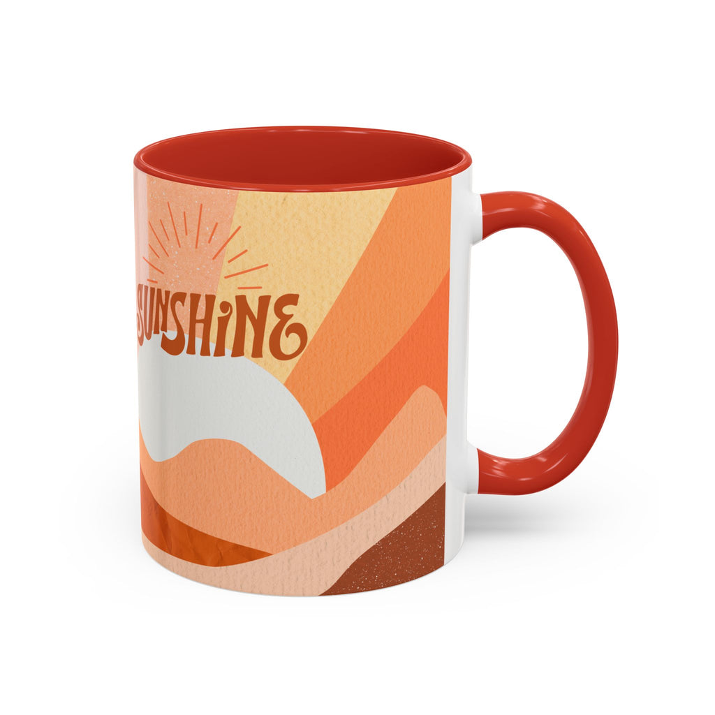 Sunshine Retro Coffee Mug — Vintage 70s Sunrise "Sunshine" Design