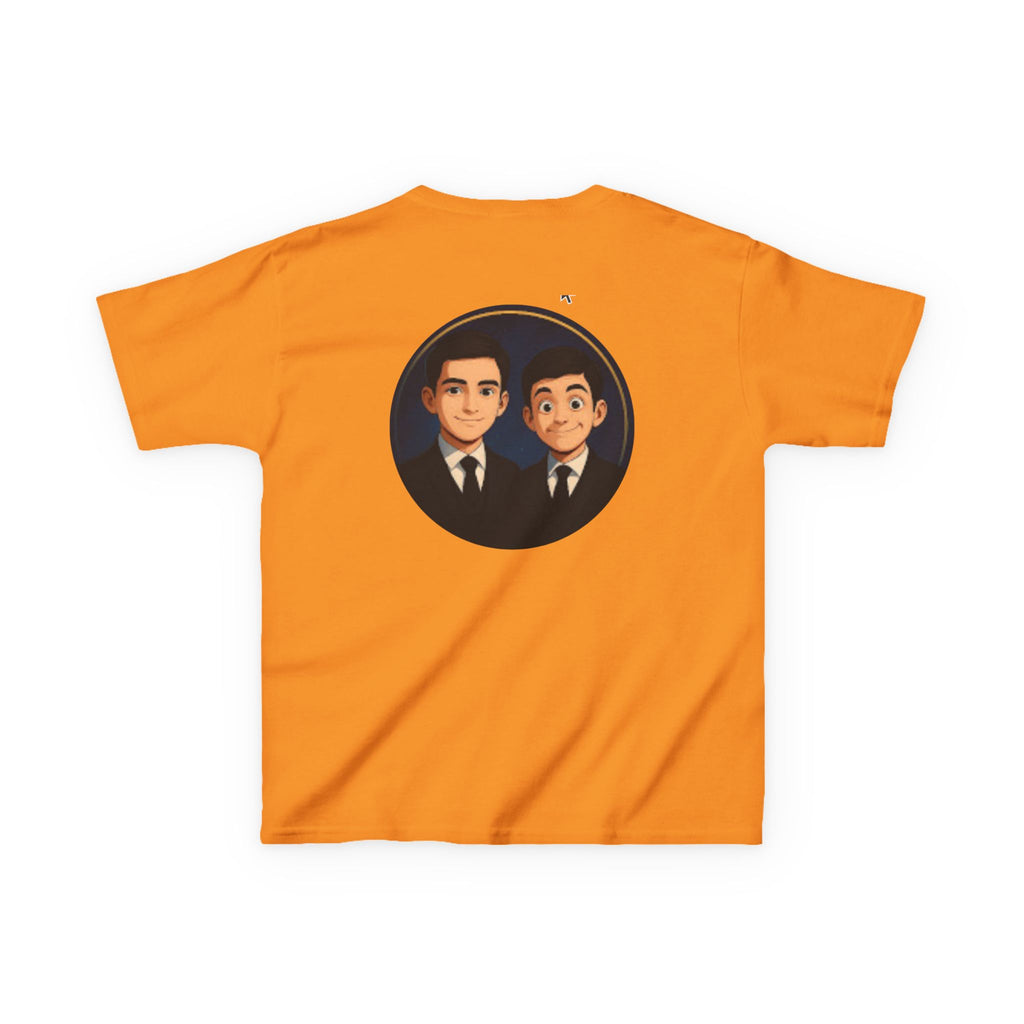 Kids Tee — Cute Cartoon Duo with "Subscribe" Badge (YouTube Fan Gift)