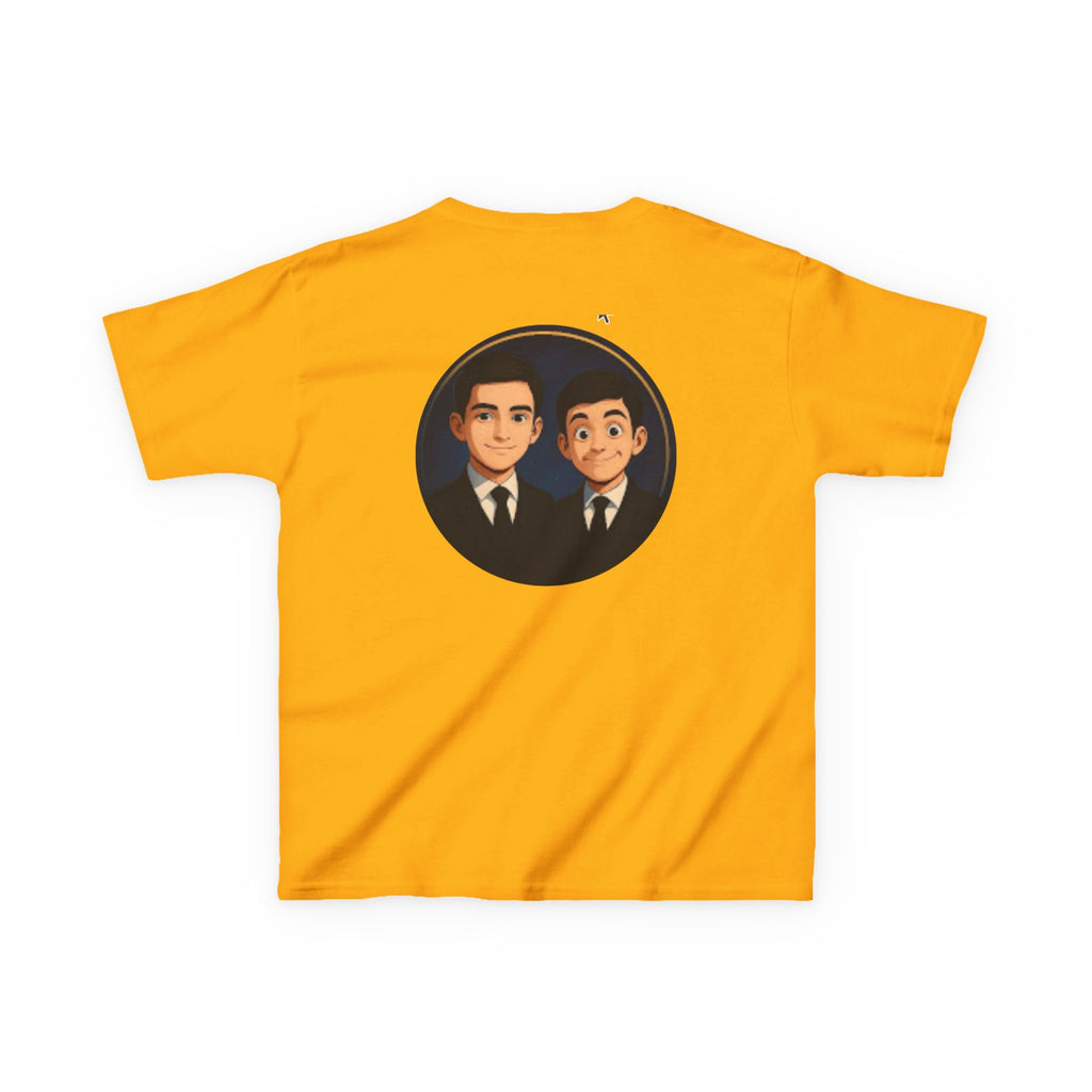 Kids Tee — Cute Cartoon Duo with "Subscribe" Badge (YouTube Fan Gift)