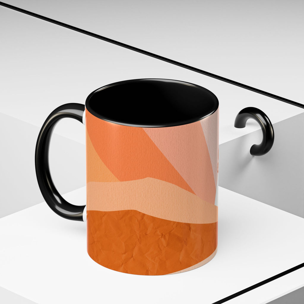 Sunshine Retro Coffee Mug — Vintage 70s Sunrise "Sunshine" Design