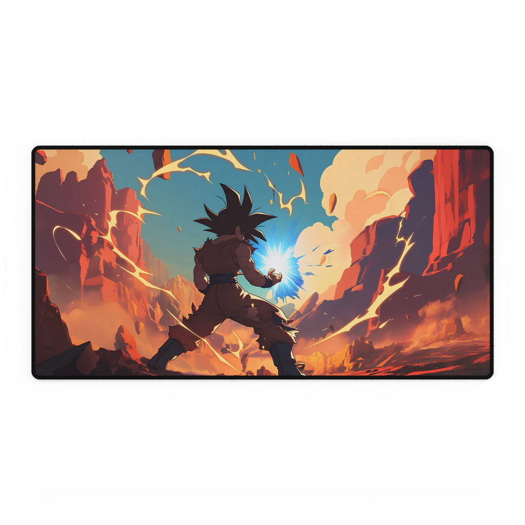 Dragon Warrior Energy Desk Mat — Large Anime Gaming Mousepad