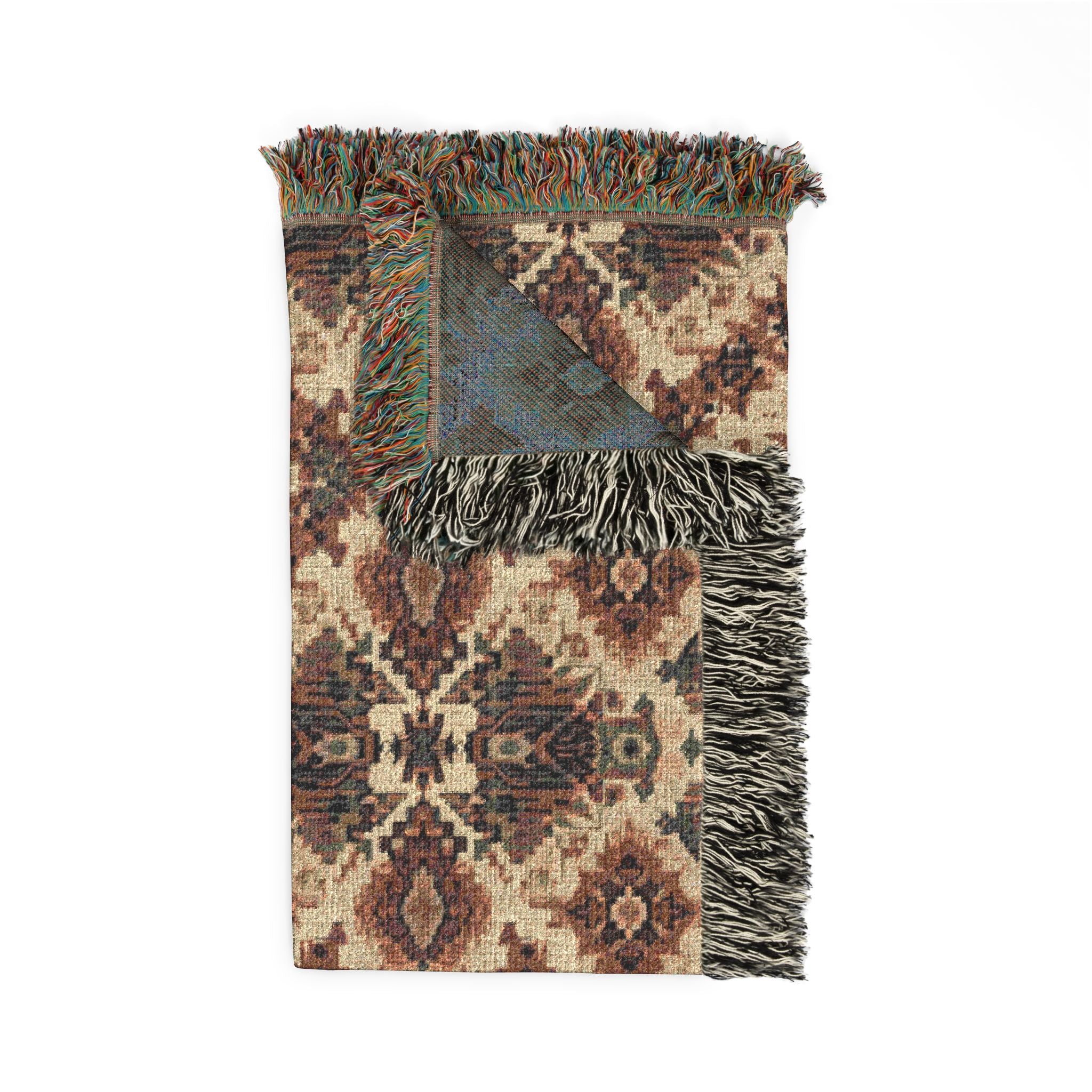Bohemian Woven Blanket - Vintage Aztec Pattern Throw for Living Room & Cabin