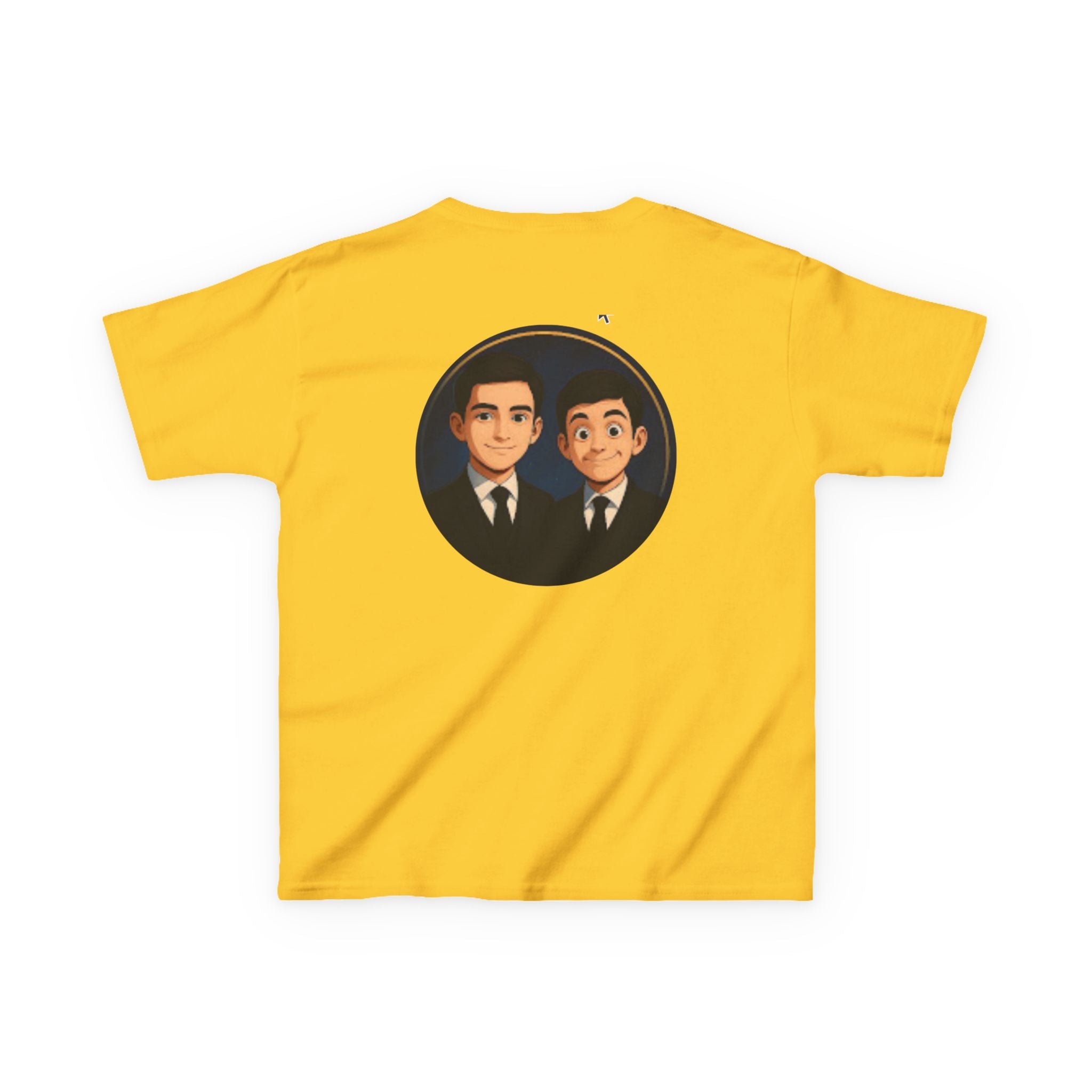 Kids Tee — Cute Cartoon Duo with "Subscribe" Badge (YouTube Fan Gift)