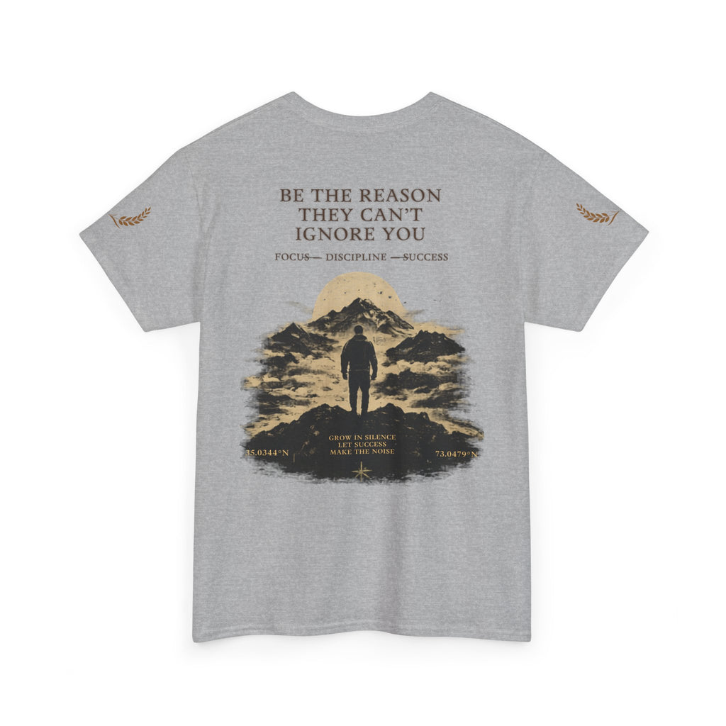 Motivational Statue Graphic Tee — "Discipline Builds Freedom" Inspirational Shirt