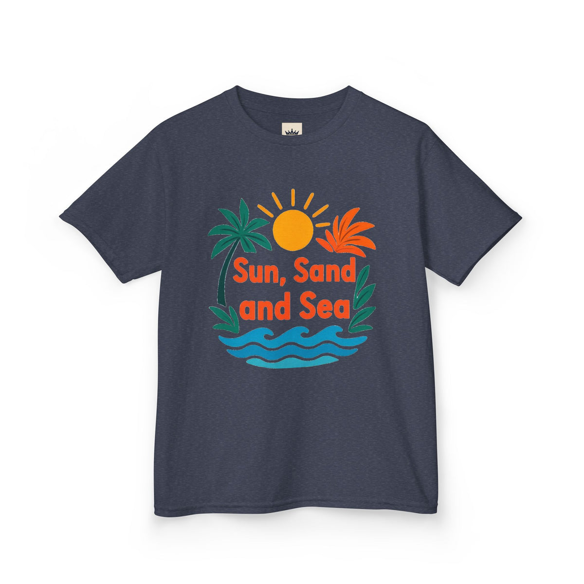 Kids Tee — "Sun, Sand and Sea" Beach Graphic T-Shirt